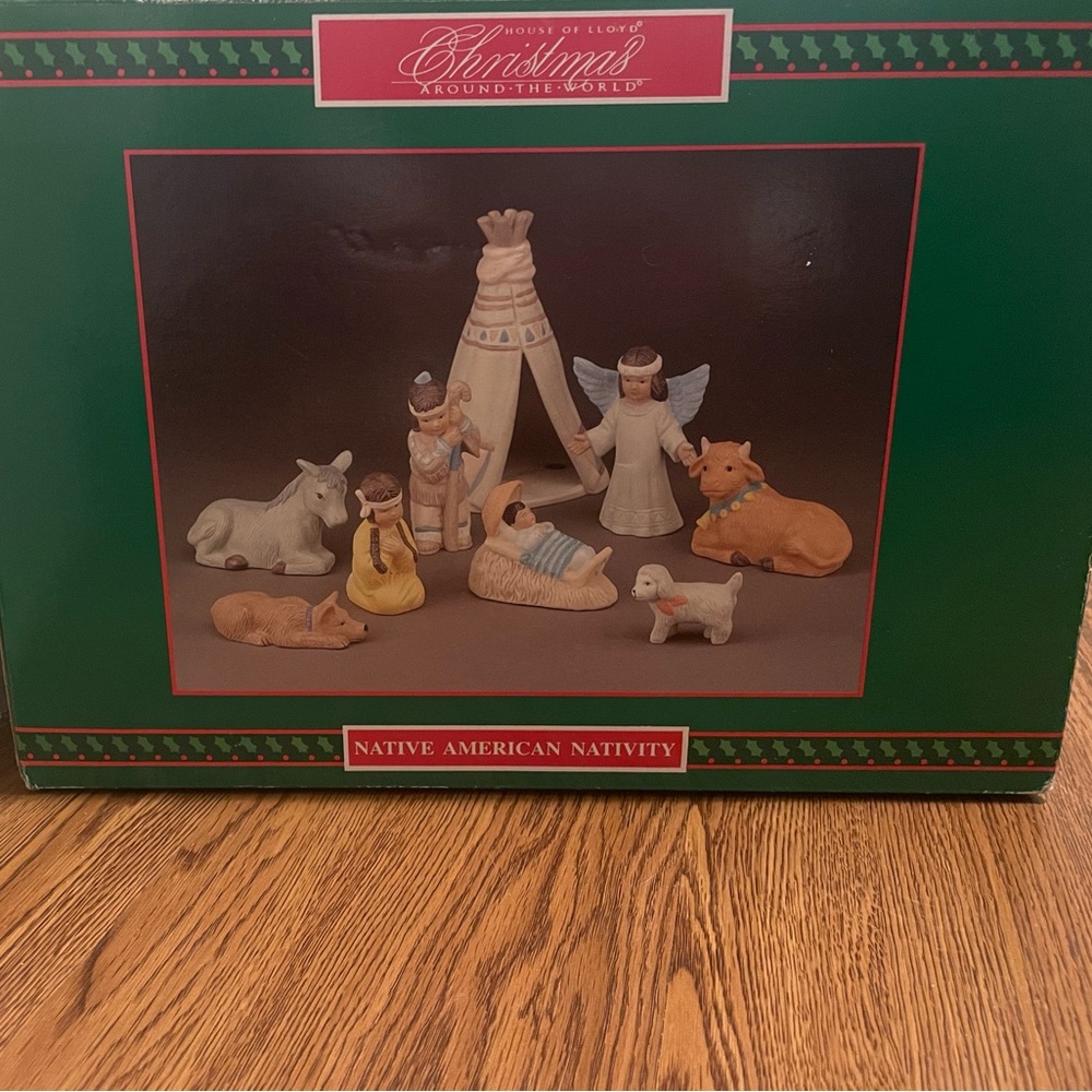 Native American Nativity Set Vtg 1992 House of Lloyd Christmas Around the World